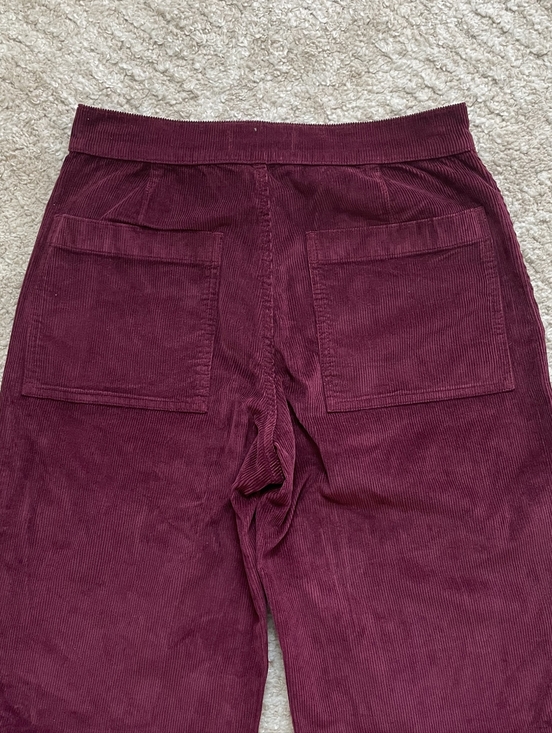 Madewell Wide Leg Corduroy Pants in Deep Burgundy Sise 26 - Picture 14 of 16